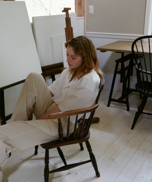 Apartment Three（アパートメントスリー）の「Apartment Three - Camp-collar Short-sleeve Shirt（シャツ/ブラウス・メンズ・ブルー/ホワイト/ブラック・1/2）」の4枚目の写真