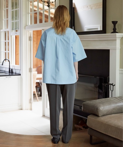 Apartment Three（アパートメントスリー）の「Apartment Three - Camp-collar Short-sleeve Shirt（シャツ/ブラウス・メンズ・ブルー/ホワイト/ブラック・1/2）」の14枚目の写真