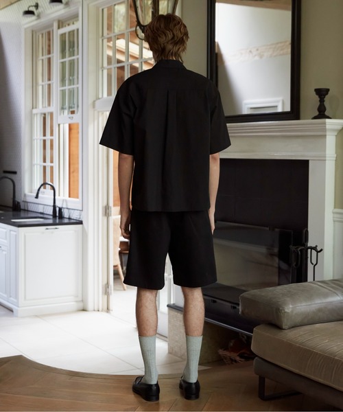 Apartment Three（アパートメントスリー）の「Apartment Three - Camp-collar Short-sleeve Shirt（シャツ/ブラウス・メンズ・ブルー/ホワイト/ブラック・1/2）」の18枚目の写真