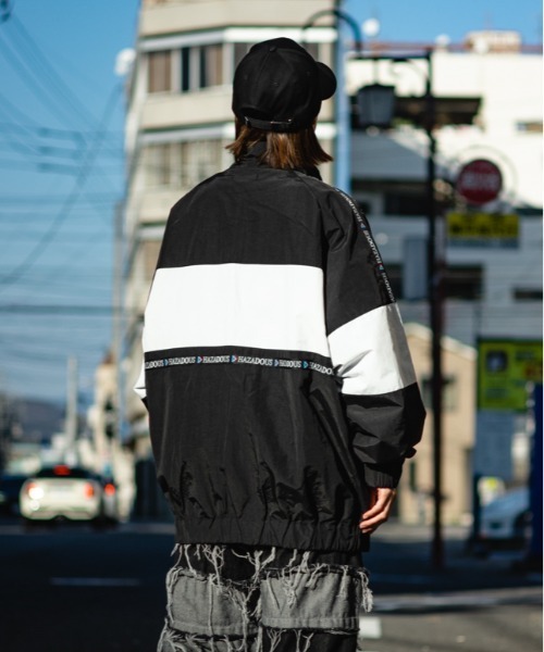 SUGGESTION(サジェッション)の「SUGGESTION ナイロンスタンドジャケット(ナイロンジャケット・メンズ・ホワイト/ブラック/レッド・M/L)」の18枚目の写真