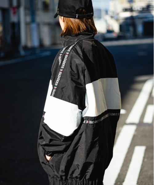 SUGGESTION(サジェッション)の「SUGGESTION ナイロンスタンドジャケット(ナイロンジャケット・メンズ・ホワイト/ブラック/レッド・M/L)」の20枚目の写真