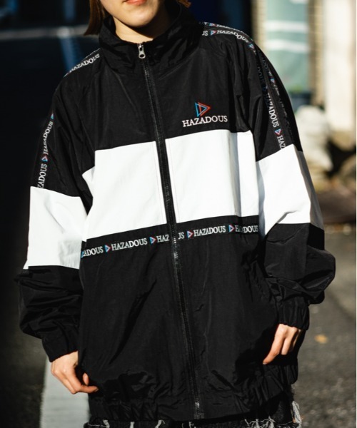 SUGGESTION(サジェッション)の「SUGGESTION ナイロンスタンドジャケット(ナイロンジャケット・メンズ・ホワイト/ブラック/レッド・M/L)」の14枚目の写真