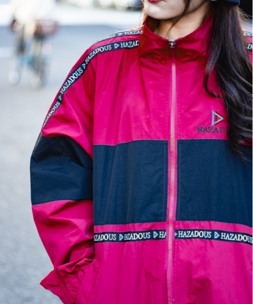 SUGGESTION(サジェッション)の「SUGGESTION ナイロンスタンドジャケット(ナイロンジャケット・メンズ・ホワイト/ブラック/レッド・M/L)」の6枚目の写真
