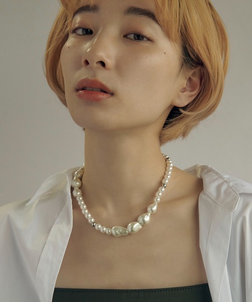 ボリュームパールネックレス