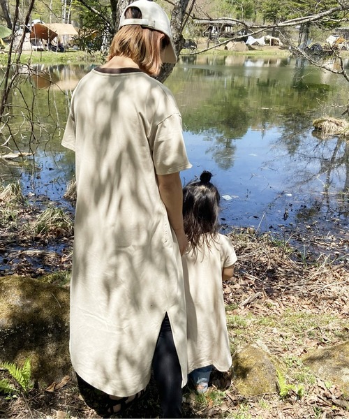 KELTY（ケルティ）の「キッズ　プリントTシャツワンピース「ヨセミテオムニバス」（速乾）（Tシャツ/カットソー・キッズ・オレンジ/ホワイト/ベージュ・S/M/L）」の11枚目の写真