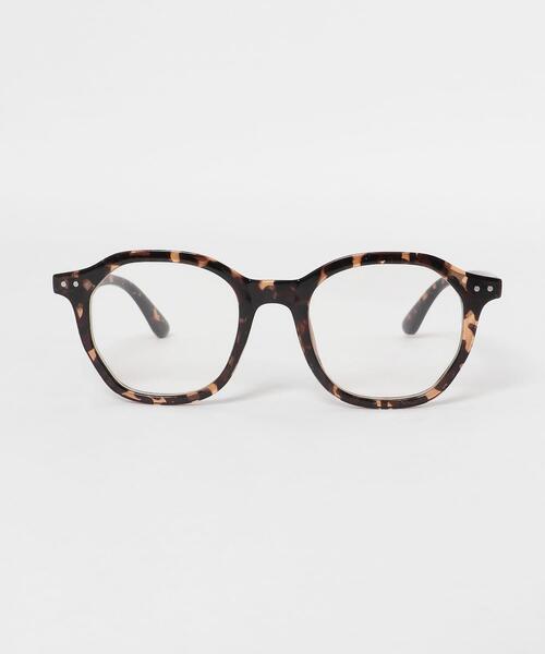 SMELLY(スメリー)の「オクタゴンフレームダテメガネ(メガネ・レディース・ブラウン系その他/ブラック・-)」の4枚目の写真