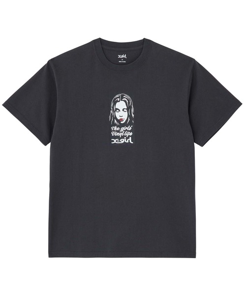 早い者勝ち VINYL LIP FACE S/S TEE X-girl 完売必須 バックロゴ X-girl（エックスガール）の「VINYL LIP FACE S/S TEE（Tシャツ