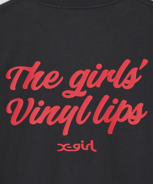 早い者勝ち VINYL LIP FACE S/S TEE X-girl 完売必須 バックロゴ X-girl（エックスガール）の「VINYL LIP FACE S/S TEE（Tシャツ