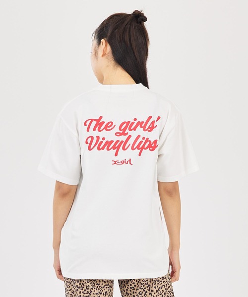 早い者勝ち VINYL LIP FACE S/S TEE X-girl 完売必須 バックロゴ X-girl（エックスガール）の「VINYL LIP FACE S/S TEE（Tシャツ