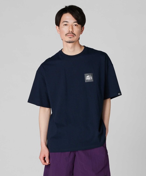 CAMP7(キャンプセブン)の「CAMP7(キャンプ7)ベーシックロゴ半袖Tシャツ(Tシャツ/カットソー・メンズ・ホワイト/ネイビー・S/M/L/XL)」の2枚目の写真