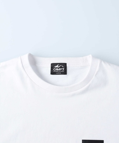 CAMP7(キャンプセブン)の「CAMP7(キャンプ7)ベーシックロゴ半袖Tシャツ(Tシャツ/カットソー・メンズ・ホワイト/ネイビー・S/M/L/XL)」の7枚目の写真