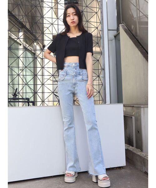 EMODA(エモダ)の「タンクソールハイヒールサンダル(サンダル・レディース・ホワイト/ブラック・SMALL/MEDIUM/LARGE)」の6枚目の写真