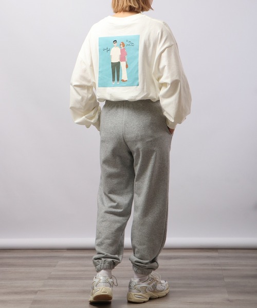 spiritoso(スピリトーゾ)の「spiritoso ニュアンスカップル ロンT 長袖(Tシャツ/カットソー・レディース・ネイビー/オフホワイト/杢グレー・F)」の14枚目の写真