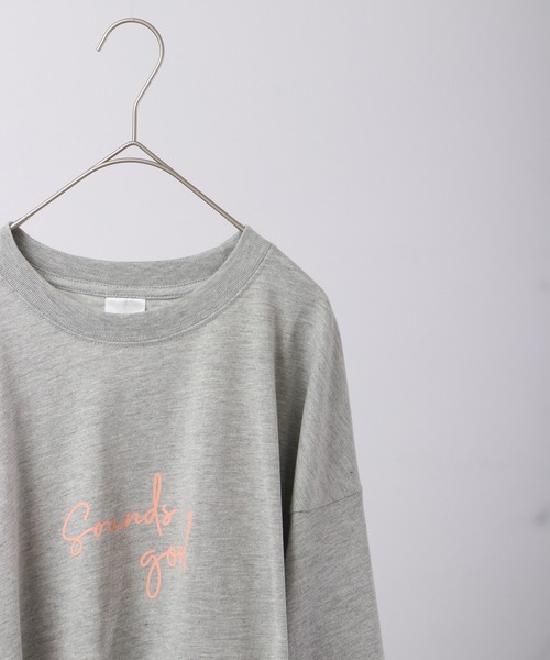 spiritoso(スピリトーゾ)の「spiritoso ニュアンスカップル ロンT 長袖(Tシャツ/カットソー・レディース・ネイビー/オフホワイト/杢グレー・F)」の17枚目の写真