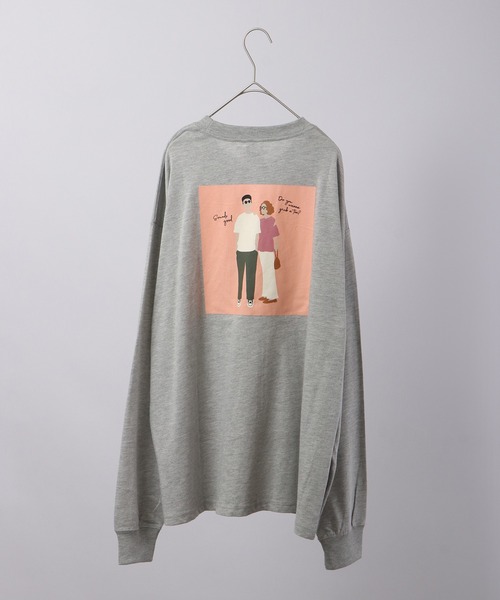 spiritoso(スピリトーゾ)の「spiritoso ニュアンスカップル ロンT 長袖(Tシャツ/カットソー・レディース・ネイビー/オフホワイト/杢グレー・F)」の16枚目の写真