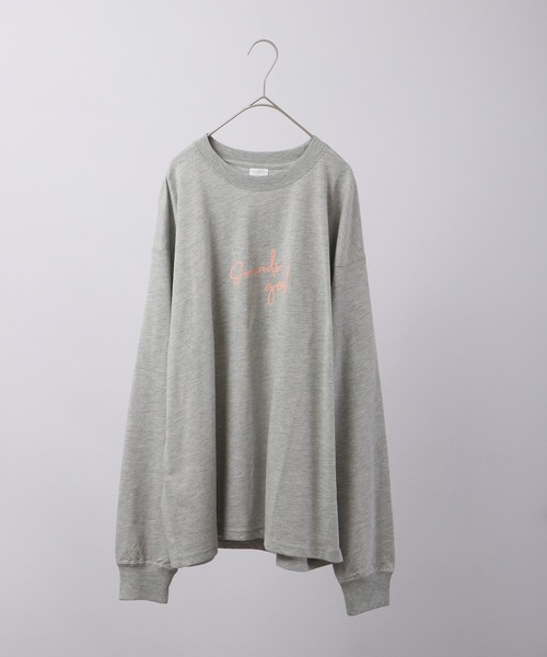 spiritoso(スピリトーゾ)の「spiritoso ニュアンスカップル ロンT 長袖(Tシャツ/カットソー・レディース・ネイビー/オフホワイト/杢グレー・F)」の15枚目の写真