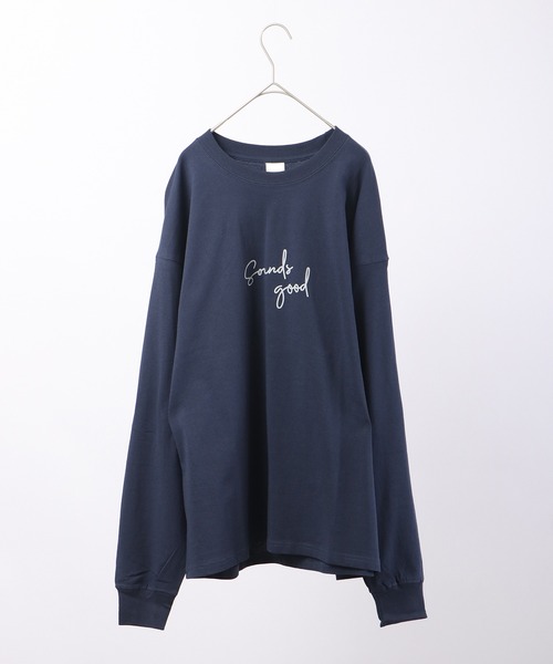 spiritoso(スピリトーゾ)の「spiritoso ニュアンスカップル ロンT 長袖(Tシャツ/カットソー・レディース・ネイビー/オフホワイト/杢グレー・F)」の22枚目の写真