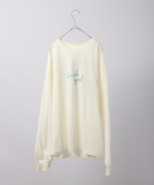 spiritoso(スピリトーゾ)の「spiritoso ニュアンスカップル ロンT 長袖(Tシャツ/カットソー・レディース・ネイビー/オフホワイト/杢グレー・F)」の4枚目の写真