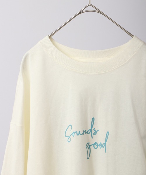 spiritoso(スピリトーゾ)の「spiritoso ニュアンスカップル ロンT 長袖(Tシャツ/カットソー・レディース・ネイビー/オフホワイト/杢グレー・F)」の7枚目の写真