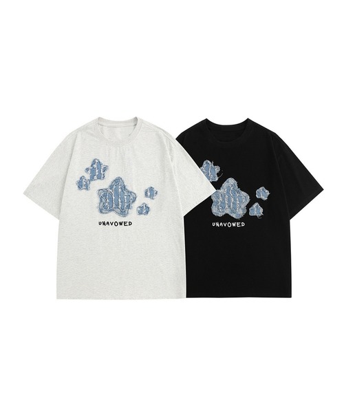 HOOK（フック）の「【HOOK】アメカジパッチワーク半袖ビッグTEE（Tシャツ/カットソー・メンズ・インディゴブルー/ブラック系その他2/ブラック系その他/ホワイト系その他/ライトグレー/ライトブルー/ブラック/ホワイト・M/L/XL）」の19枚目の写真