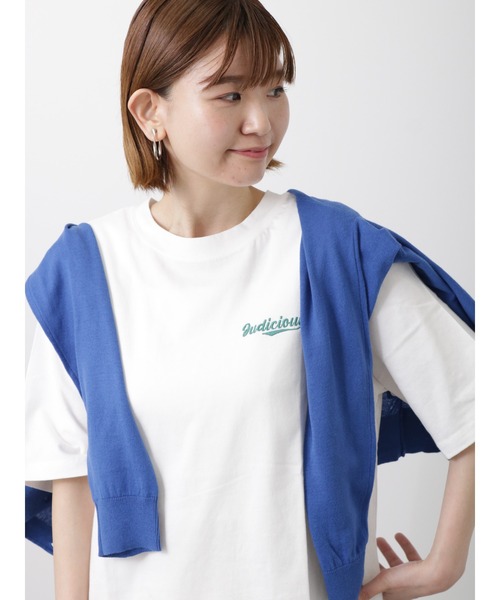 Lugnoncure（ルノンキュール）の「ナンバリングビッグTシャツ（Tシャツ/カットソー・レディース・オフホワイト/ベージュ/チャコール・ﾌﾘ-）」の9枚目の写真