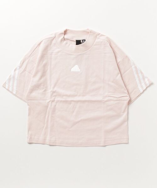 adidas(アディダス)の「アディダス adidas フューチャーアイコン スリーストライプス 半袖Tシャツ(Tシャツ/カットソー・レディース・ベビーピンク・L/S/M/XL)」の1枚目の写真