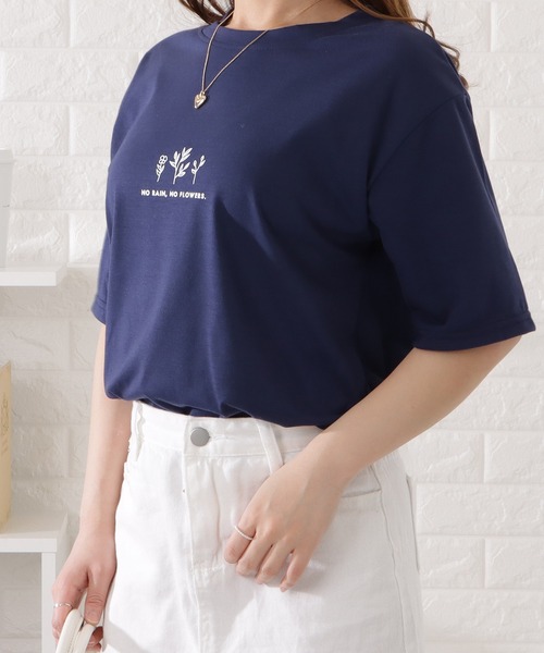 Lace Ladies（レースレディース）の「ワンポイントゆるカラーTシャツ（Tシャツ/カットソー・レディース・ブラック/ベージュ/ピンク/ホワイト/アイボリー/ブルー/ミント/ネイビー・L/XL/M/S）」の17枚目の写真