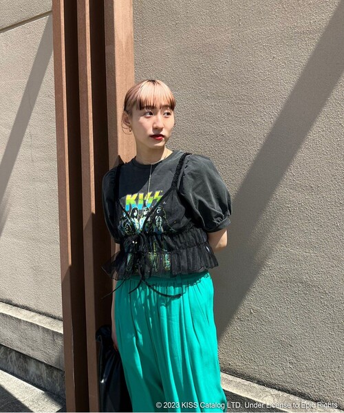 Katieケイティbunny kissパフスリーブTシャツ Katieケイティbunny kissパフスリーブTシャツ アストロキャット