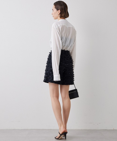 Whim Gazette(ウィムガゼット)の「コットンリネンスラブローンプルオーバー(シャツ/ブラウス・レディース・ブラック/オフホワイト・FREE)」の19枚目の写真