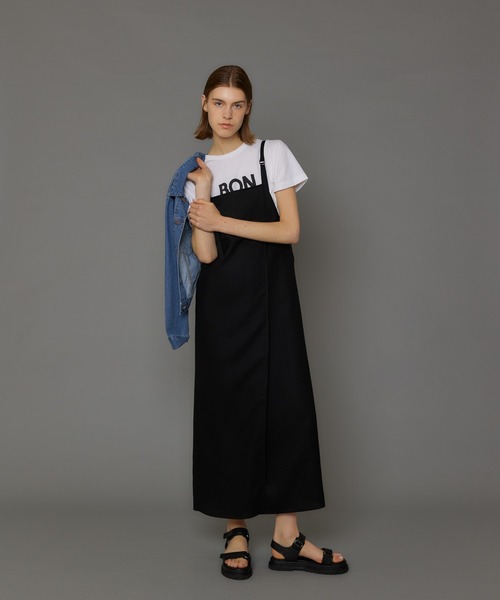 アルアバイル　トリアセオックスラップサロペットワンピース allureville（アルアバイル）の「トリアセオックスラップサロペット