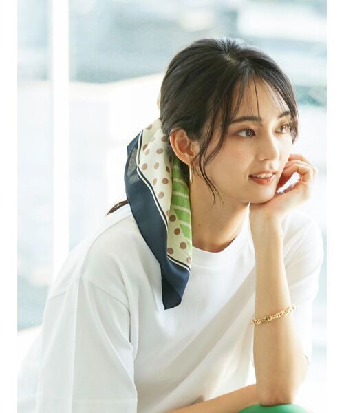 AMERICAN HOLIC(アメリカンホリック)の「SET スカーフ+カットプルオーバー(Tシャツ/カットソー・レディース・オフホワイト/チャコールグレー/アイボリー・M/L)」の14枚目の写真