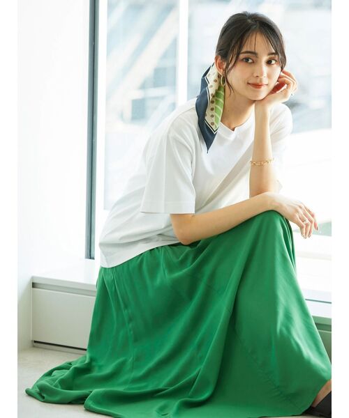 AMERICAN HOLIC(アメリカンホリック)の「SET スカーフ+カットプルオーバー(Tシャツ/カットソー・レディース・オフホワイト/チャコールグレー/アイボリー・M/L)」の15枚目の写真