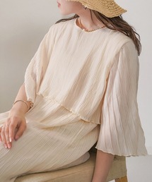 Bab | 【オケージョン対応】ウェーブプリーツレイヤードライクワンピース(ワンピース)