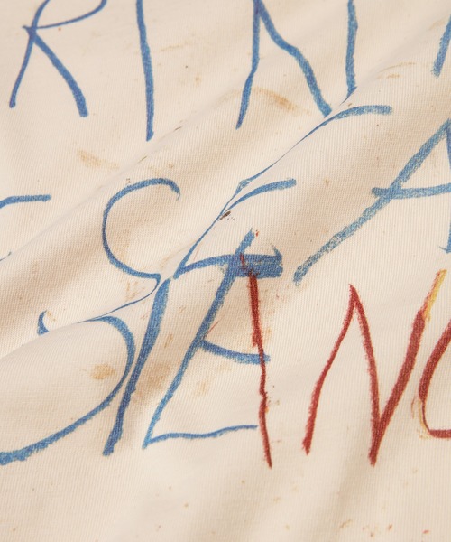 RAF SIMONS（ラフシモンズ）の「Sleeveless oversized T-shirt lets drink the sea（Tシャツ/カットソー・メンズ・ベージュ・M/S）」の5枚目の写真