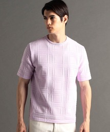 MONSIEUR NICOLE（ムッシュニコル）の「シャドーチェック ニットTシャツ（ニット/セーター）」