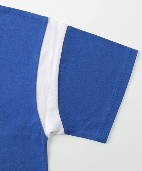 GLAZOS（グラソス）の「USAコットン・袖ライン発泡プリントビッグ半袖Tシャツ（Tシャツ/カットソー・キッズ・ブラック/ブルー・140cm/150cm/160cm/170cm）」の13枚目の写真