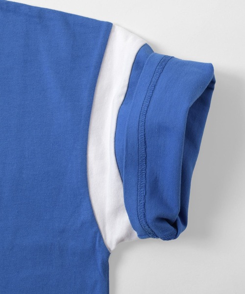 GLAZOS（グラソス）の「USAコットン・袖ライン発泡プリントビッグ半袖Tシャツ（Tシャツ/カットソー・キッズ・ブラック/ブルー・140cm/150cm/160cm/170cm）」の17枚目の写真