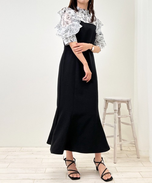 INGNI（イング）の「2WAYシアー花柄ドッキング／ワンピース