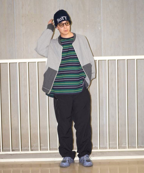 saby（サバイ）の「【saby / サバイ】 TWO TONE ZIP WAFFLE（ブルゾン・メンズ・ネイビー/チャコールグレー・2/3）」の6枚目の写真