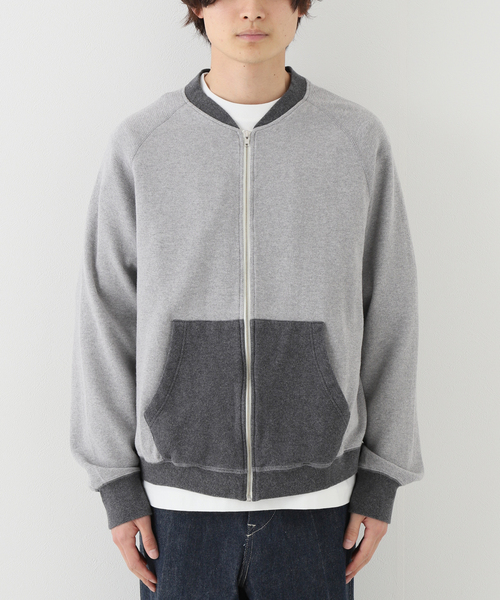 saby（サバイ）の「【saby / サバイ】 TWO TONE ZIP WAFFLE（ブルゾン・メンズ・ネイビー/チャコールグレー・2/3）」の11枚目の写真