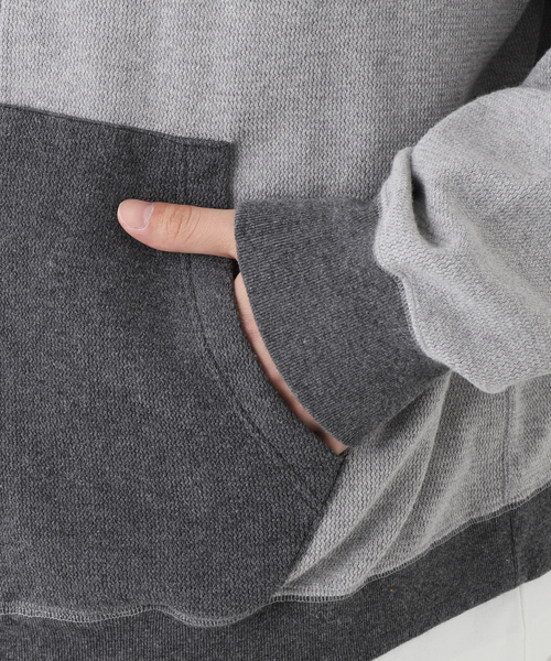 saby（サバイ）の「【saby / サバイ】 TWO TONE ZIP WAFFLE（ブルゾン・メンズ・ネイビー/チャコールグレー・2/3）」の12枚目の写真