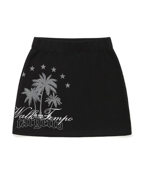 TARGETTO(ターゲット)の「【TARGETTO 】パームツリー ミニ スカート / PALM TREE MINI SKIRT(スカート・レディース・ブラック/ベージュ・1/2)」の15枚目の写真