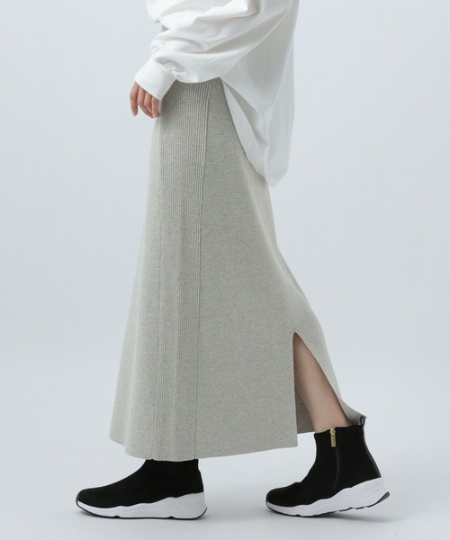 BAYFLOW（ベイフロー）の「ニットリブタイトスカート（スカート・レディース・グレー/ブラック/ブルー・SMALL/MEDIUM）」の20枚目の写真