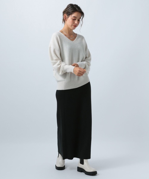 BAYFLOW（ベイフロー）の「ニットリブタイトスカート（スカート・レディース・グレー/ブラック/ブルー・SMALL/MEDIUM）」の19枚目の写真