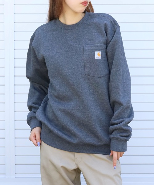 Carhartt（カーハート）の「Carhartt/カーハート Men's Crewneck Pocket Sweatshirt スウェット（スウェット・メンズ・ダークグレー・S/M/L）」の12枚目の写真