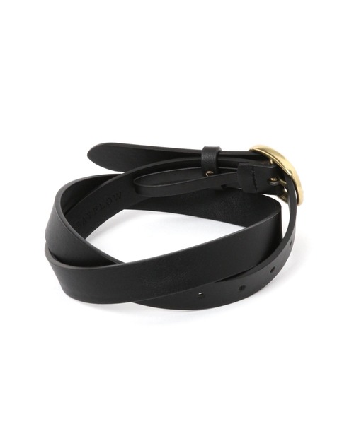 BAYFLOW（ベイフロー）の「ベーシックベルト（ベルト・レディース・ダークブラウン/ブラック・FREE）」の3枚目の写真