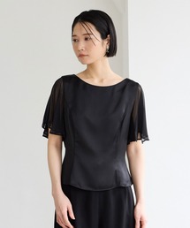 「AIMER」 半袖ブラウス LARGE ブラック レディース AIMER｜エメ（レディース）のシャツ/ブラウス（半袖）通販