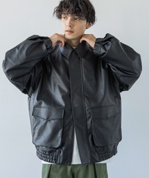 RAGEBLUE | SYNTHETIC LEATHER TRACK JACKET/シンセティックレザー/トラックジャケット(ブルゾン)