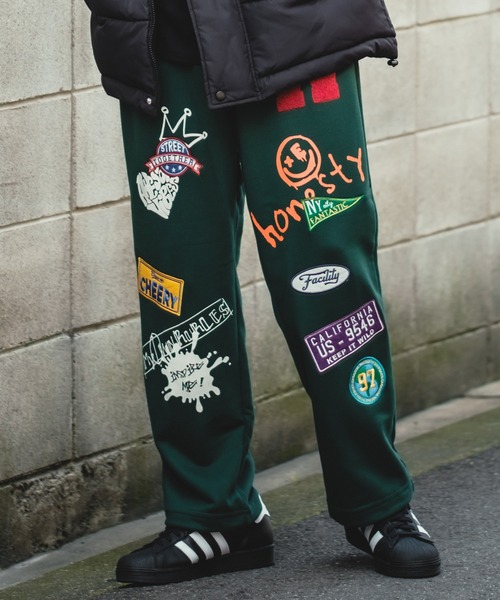 【美品】ディーゼル ワッペン・チェーン付きスウェット ガウチョパンツ 175 S improves（インプローブス）の「ワッペン付き スウェットパンツ