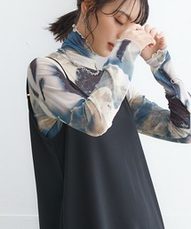 nissen（ニッセン）の「２点セット（シアートップス+キャミワンピース）（ワンピース・レディース）」